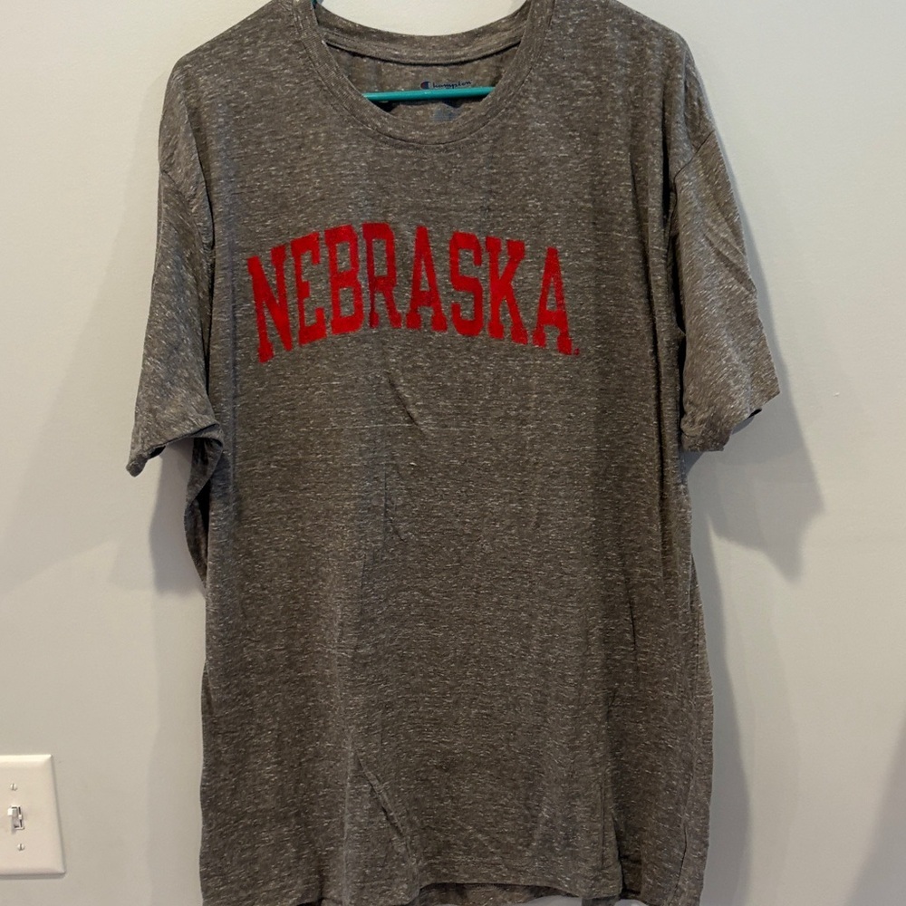 Champion Gray Nebraska Tee